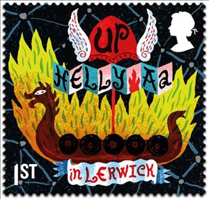 Stamp, Up Helly Aa, Berwick, United Kingdom of Great Britain & Northern Ireland,  , Customs, Festivals, Sailing Ships