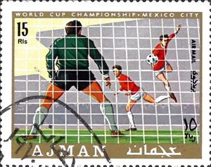 Stamp, Azteca Stadium, Ajman,  , Football (Soccer), Sports