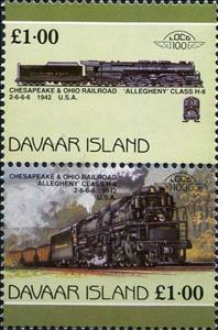 Se-tenant, Allegheny Class H6 2-6-6-6 1942 U.S.A., Cinderellas,  , Locomotives