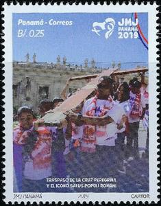 Stamp, Carrying of the Peregrine Cross and Icon, Panama,  , Festivals, Religion