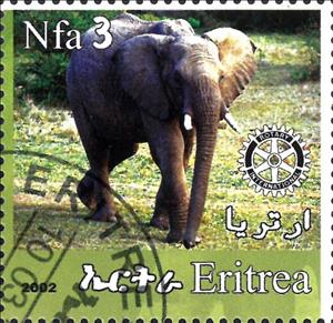 Stamp, Elephant, Cinderellas,  , Animals (Fauna), Elephants, Mammals