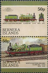 Se-tenant, Class 901 2-4-0 1872 UK, Cinderellas,  , Locomotives, Railways