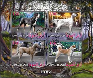 Mini Sheet, Dogs, Cinderellas,  , Animals (Fauna), Dogs, Mammals