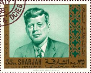 Stamp, J.F. Kennedy, Sharjah,  , Famous People, Politicians
