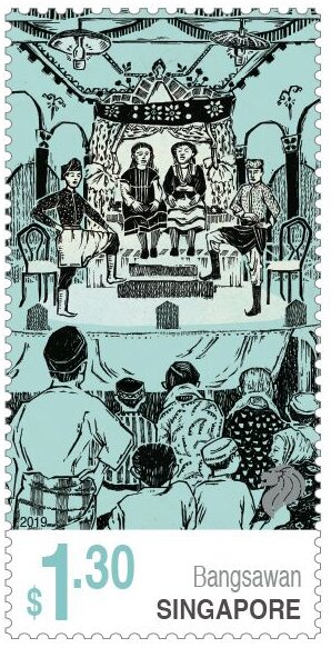 Stamp, Bangsawan, Singapore,  , Theatre, Traditions