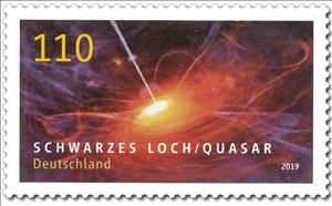 Stamp, Quasars and Black Holes, Germany, Federal Republic,  , Astronomy