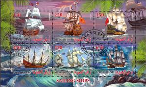 Mini Sheet, Sailing Ships, Cinderellas,  , Sailing Ships