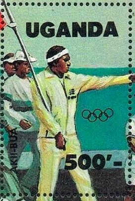 Stamp, Aki Bua, Uganda,  , Olympic Games, Running