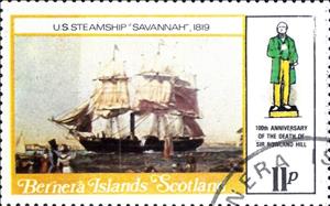 Stamp, "Savannah", Cinderellas,  , Ships