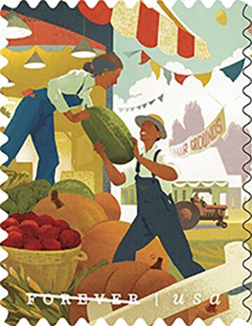 Farmers Unloading Produce