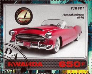 Stamp, Plymount Belmont (1954), Cinderellas,  , Cars
