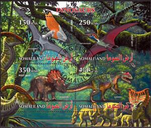 Mini Sheet, Dinosaurs, Cinderellas,  , Dinosaurs, Prehistorical Animals