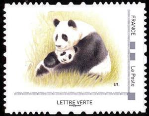 Stamp, Giant Panda, France,  , Animals (Fauna), Bears, Giant Pandas, Mammals
