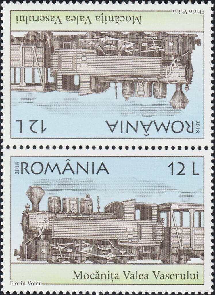 Vaser Valley Mocăniță Steam Train Tête-bêche Pair Type II