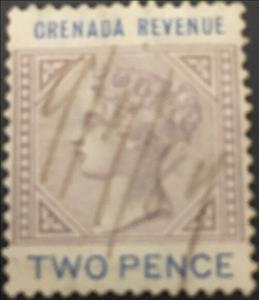 Stamp, VICTORIA 2P Revenue, Grenada,  , Queens