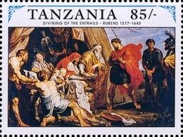 Stamp, Divining of the Entrails, Tanzania,  