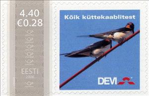 Stamp, DEVI Eesti AS, Personalized and Private Mail Stamps,  , Animals (Fauna), Birds