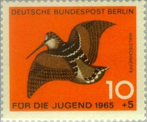 Stamp, Eurasian Woodcock (Scolopax rusticola), Berlin,  , Birds, Animals (Fauna)