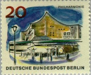 Stamp, New Philharmonic, Berlin,  , Music, Buildings, Concert Buildings