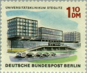 Stamp, University Hospital, Steglitz, Berlin,  , Hospitals, Education, Universities, Buildings