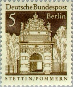 Stamp, Berlin gate, Stettin, Berlin,  , Towers, Buildings