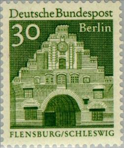 Stamp, Norder gate, Flensburg, Berlin,  , Towers, Buildings