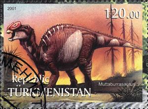 Stamp, Muttaburrasaurus, Cinderellas,  , Dinosaurs, Prehistorical Animals