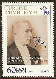 Stamp, Ataturk in Galatasaray Lycee, Personalized and Private Mail Stamps,  