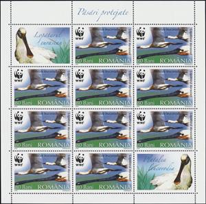 Mini Sheet, Eurasian Spoonbill (Platalea leucorodia) MS, Romania,  , Animals (Fauna), Birds, WWF