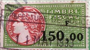 Stamp, Timbre fiscal, France,  , Gods and goddesses, Mythology