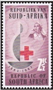 Stamp, Centenary of Red Cross, South Africa,  , Red Cross and Red Crescent