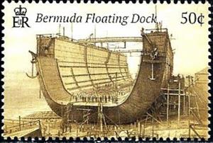 Stamp, Floating Dock of Bermuda, Bermuda,  , Ships