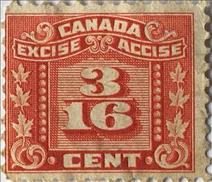 Stamp, 3/16 With 3 Leaves, Canada,  , Numbers
