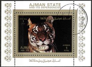 Souvenir Sheet, Tiger (Panthera tigris), Cinderellas,  , Mammals, Tigers