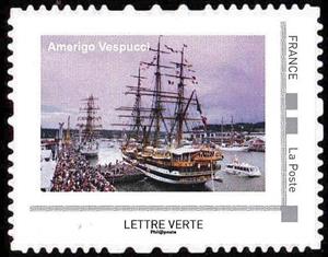 Stamp, Amerigo Vespucci, France,  , Sailing Ships, Ships