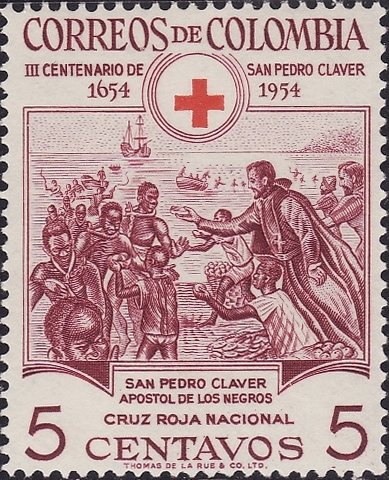 St. Peter Claver Offering Gifts to Slaves