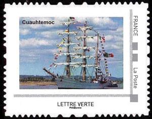 Stamp, Cuauhtemoc, France,  , Sailing Ships, Ships