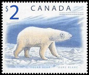 Stamp, Polar Bear (Ursus maritimus), Canada,  , Animals (Fauna), Bears, Mammals, Polar Bears
