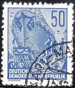 Stamp, Workers For The Five-year Plan, Germany, Democratic Republic,  