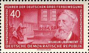Stamp, Liebknecht, Wilkelm, Germany, Democratic Republic,  , Famous People, Revolutionaries