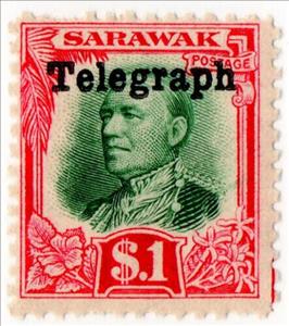 Stamp, Issue of 1932 Overprinted "Telegraph" and Bar, Federal Malay States,  , Famous People, Heads of State, Men