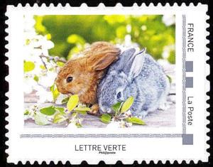 Stamp, Rabbits, France,  , Animals (Fauna), Mammals, Rabbits