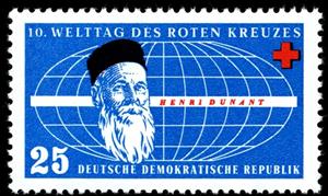 Stamp, Founder of the Red Cross, Germany, Democratic Republic,  