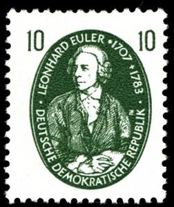 Stamp, L. Euler, Germany, Democratic Republic,  , Famous People