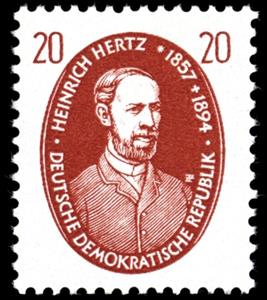 Stamp, H. Hertz, Germany, Democratic Republic,  , Famous People