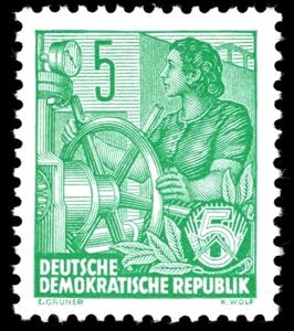 Stamp, Worker, Germany, Democratic Republic,  