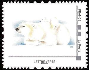 Stamp, Polar Bear, France,  , Animals (Fauna), Bears, Mammals, Polar Bears