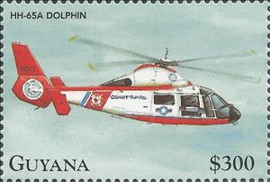 Stamp, Aerospatiale HH-65A Dolphin, Guyana,  , Aviation, Helicopters, Rescue Services