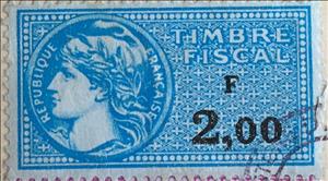 Stamp, Timbre fiscal, France,  , Gods and goddesses, Mythology