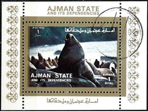 Souvenir Sheet, Sea Lion, Cinderellas,  , Animals (Fauna), Mammals, Sea (Marine) Mammals, Seals (Animals)